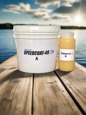 picture of a gallon of Speedcoat-49 boat coating